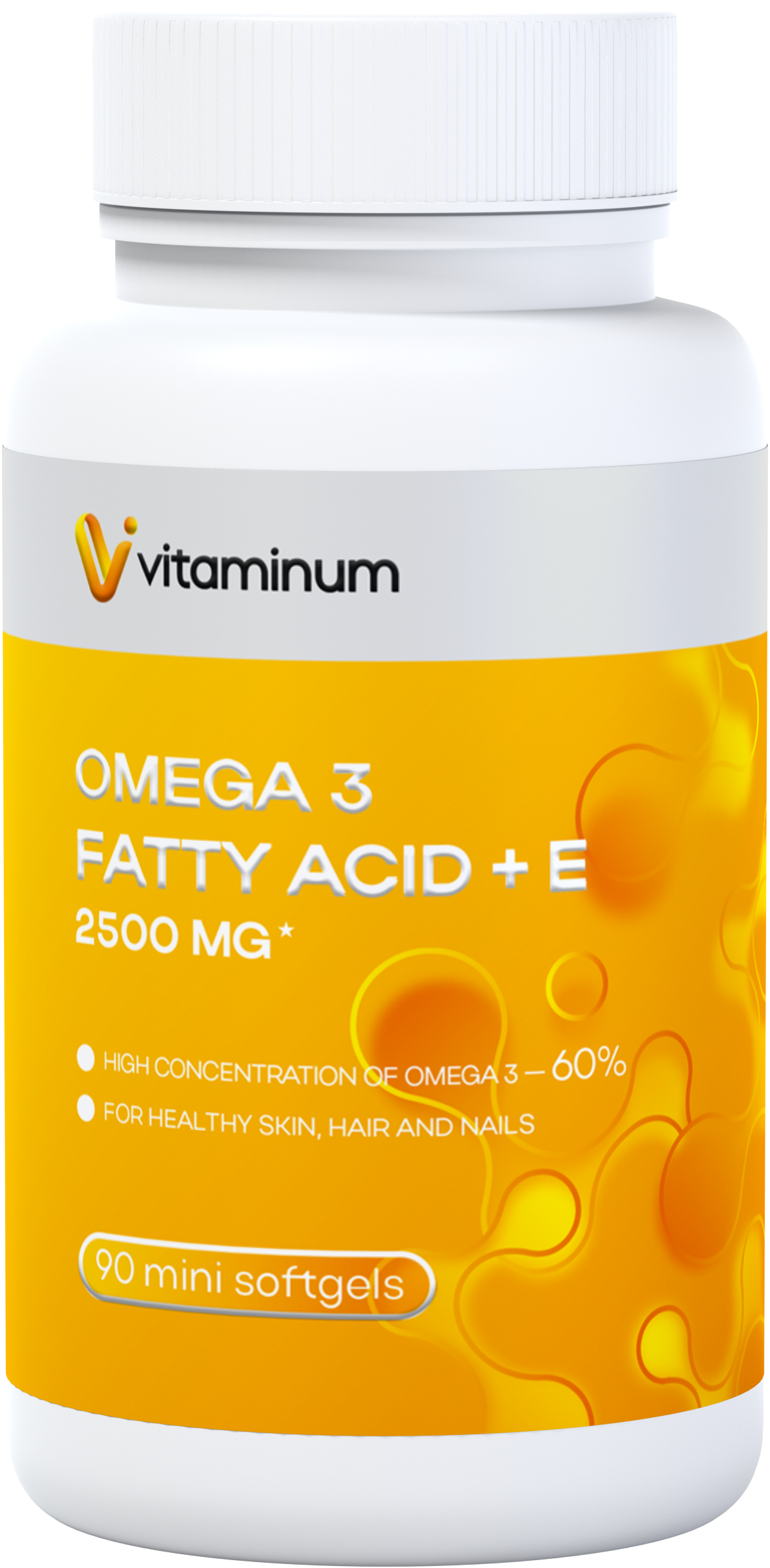  Vitaminum ОМЕГА 3 60% + витамин Е (2500 MG*) 90 капсул 700 мг   в Соликамске