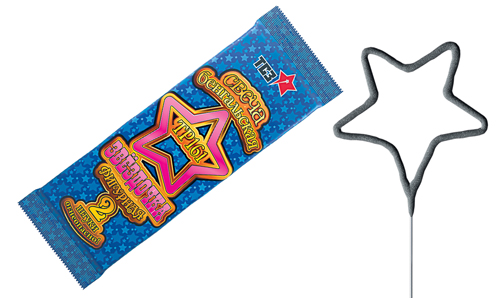  Бенгальские свечи фигурные 2 шт "Звездочка"  в Соликамске